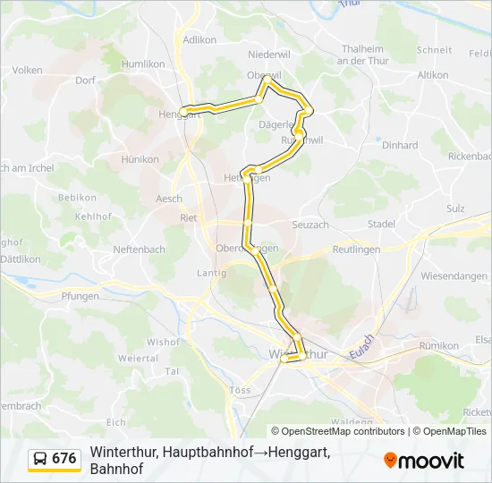 676 Bus Line Map
