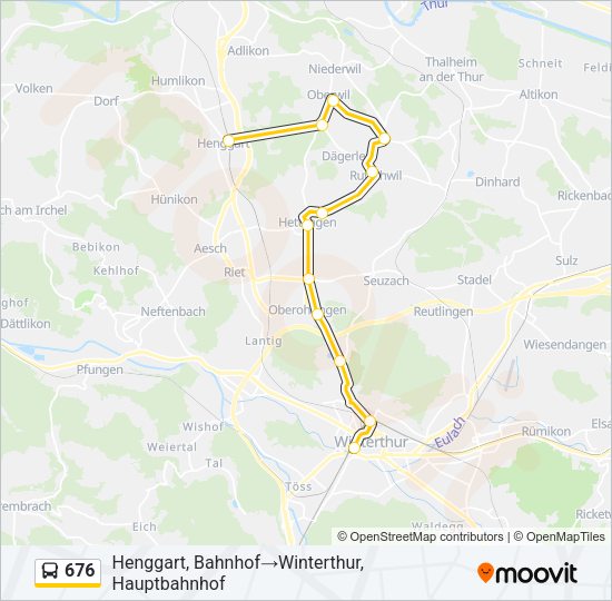 676 Bus Line Map