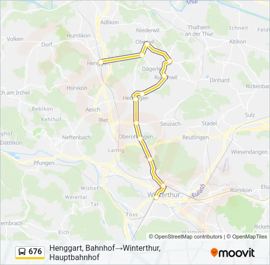 676 Bus Line Map