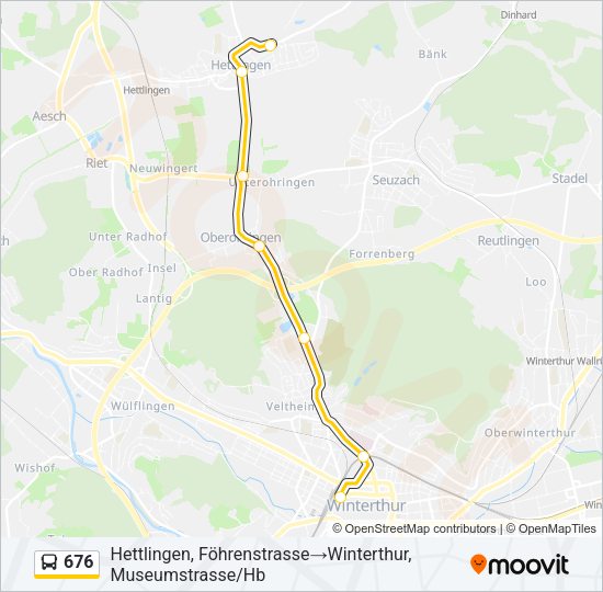 676 Bus Line Map