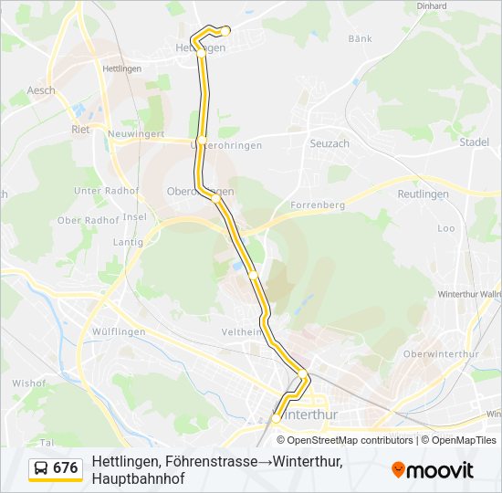 676 Bus Line Map