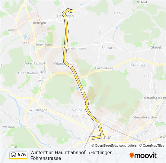 676 Bus Line Map