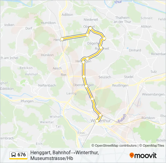 676 Bus Line Map