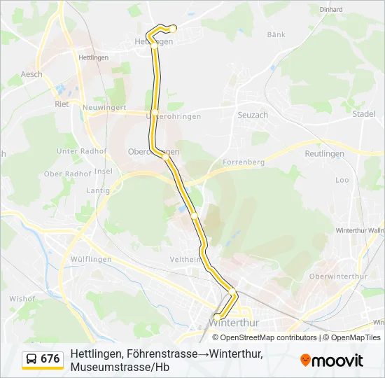 676 Bus Line Map