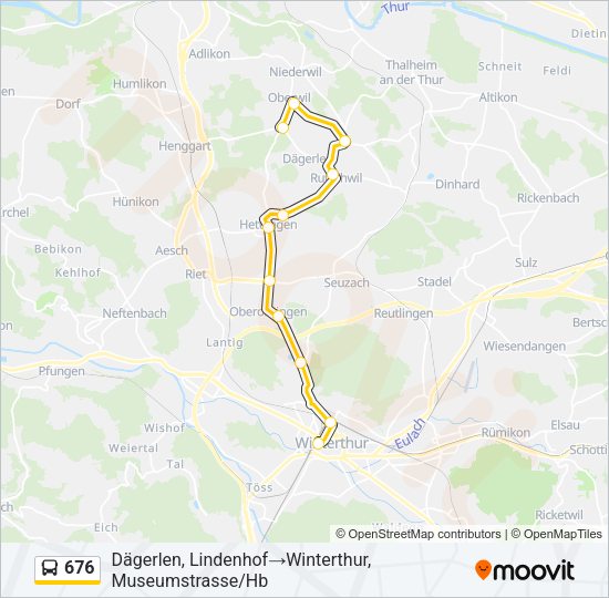 676 Bus Line Map