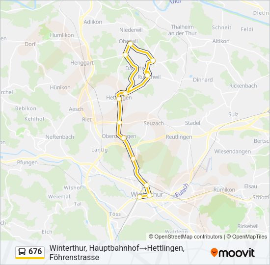 676 Bus Line Map