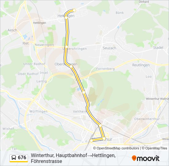 676 Bus Line Map