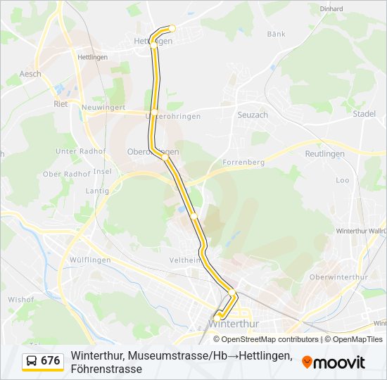 676 Bus Line Map