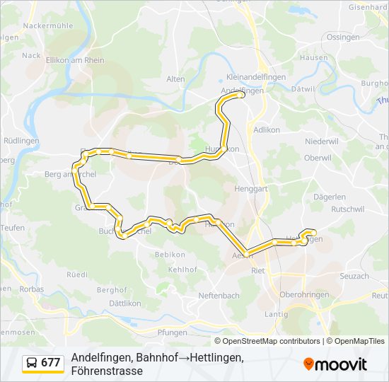 677 Bus Line Map