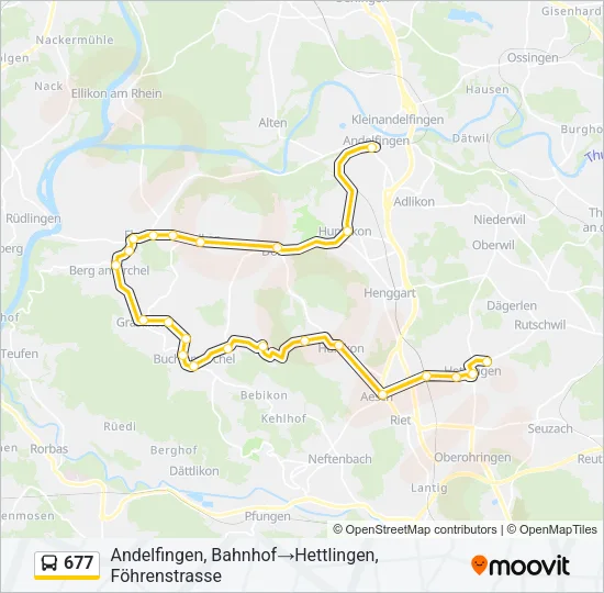 677 Bus Line Map