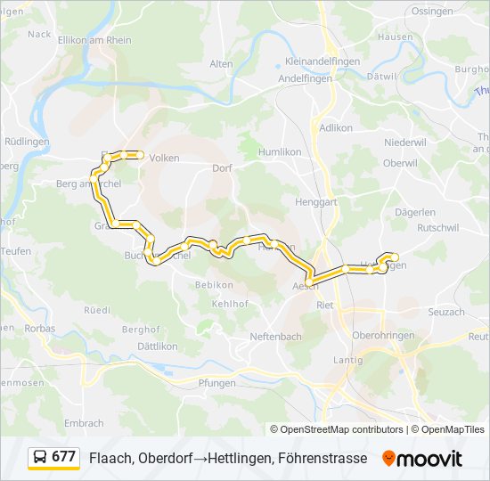 677 bus Line Map