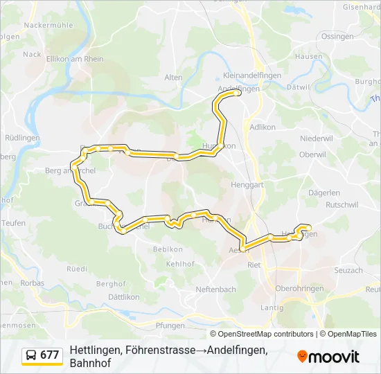 677 Bus Line Map