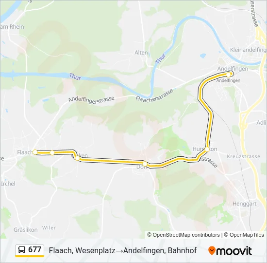 677 Bus Line Map
