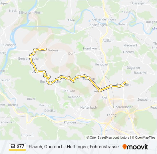 677 Bus Line Map