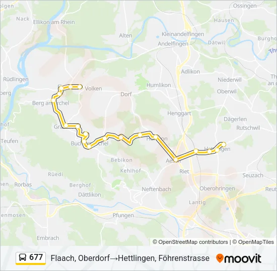 677 Bus Line Map