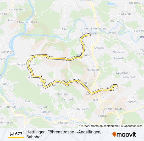 677 Bus Line Map