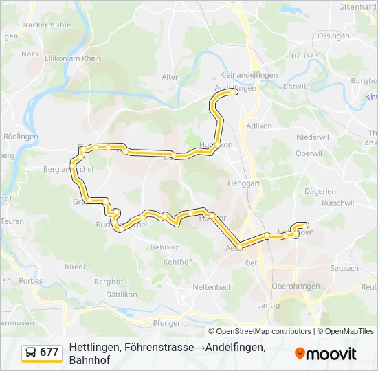 677 Bus Line Map
