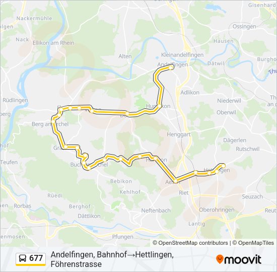 677 Bus Line Map