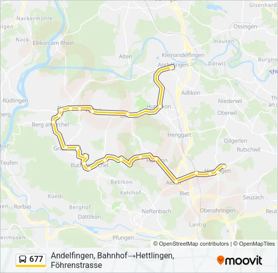 677 Bus Line Map