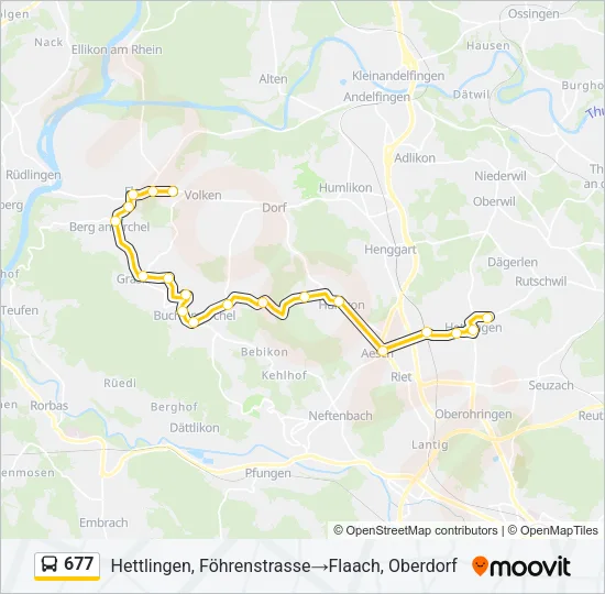 677 Bus Line Map