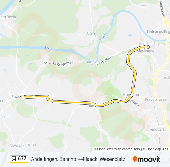 677 Bus Line Map