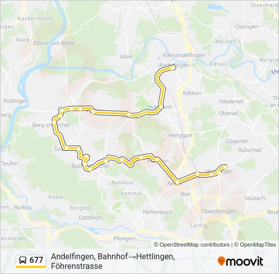 677 Bus Line Map