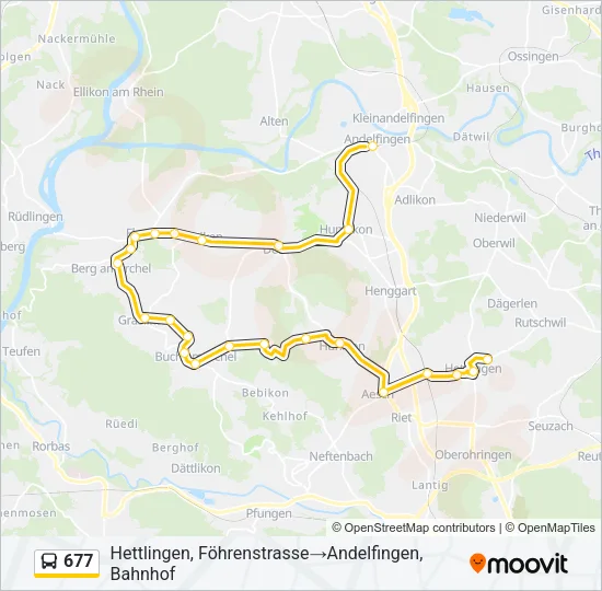 677 Bus Line Map