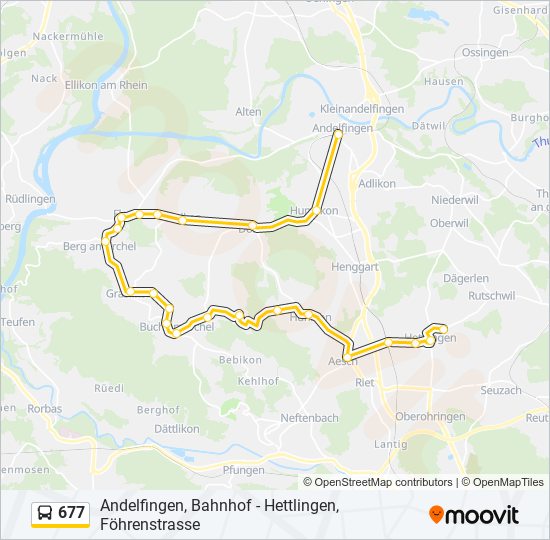 677 bus Line Map