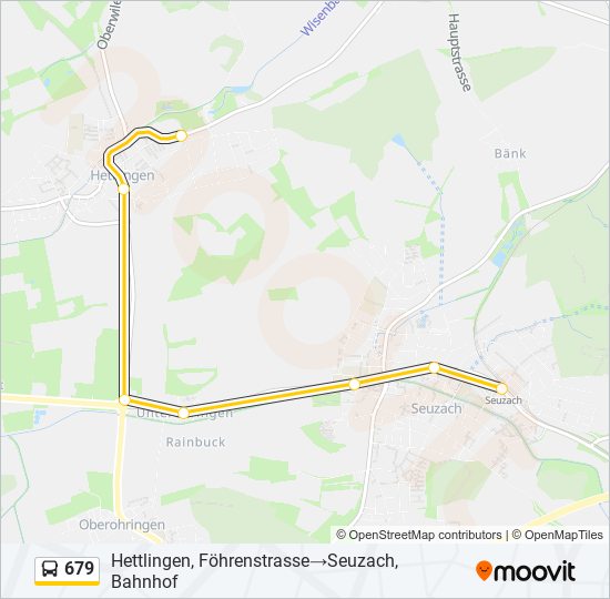 Plan de la ligne 679 de bus