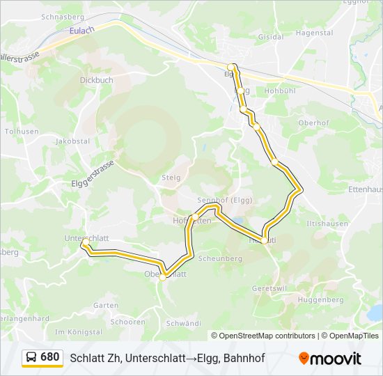 680 Bus Line Map