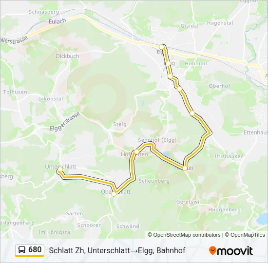 680 Bus Line Map