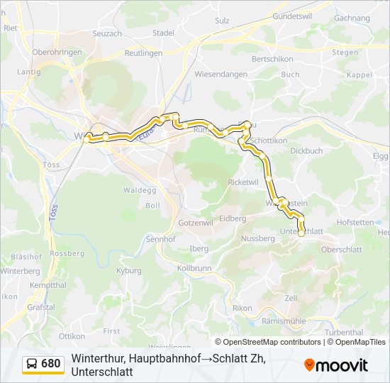 680 Bus Line Map