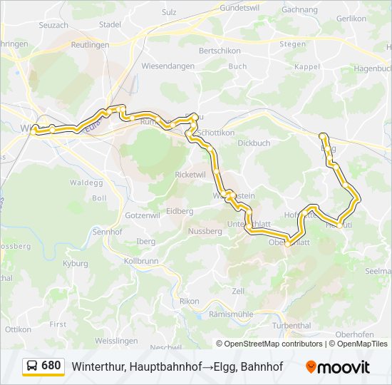 680 Bus Line Map