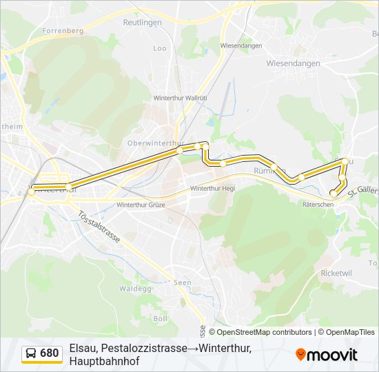 680 Bus Line Map