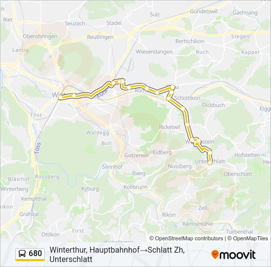 680 Bus Line Map