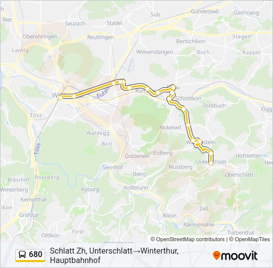 680 Bus Line Map