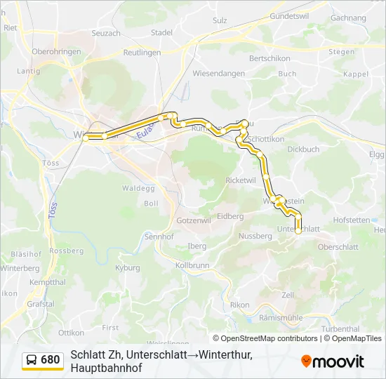 680 Bus Line Map