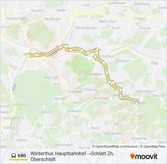 680 Bus Line Map
