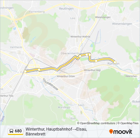 680 Bus Line Map