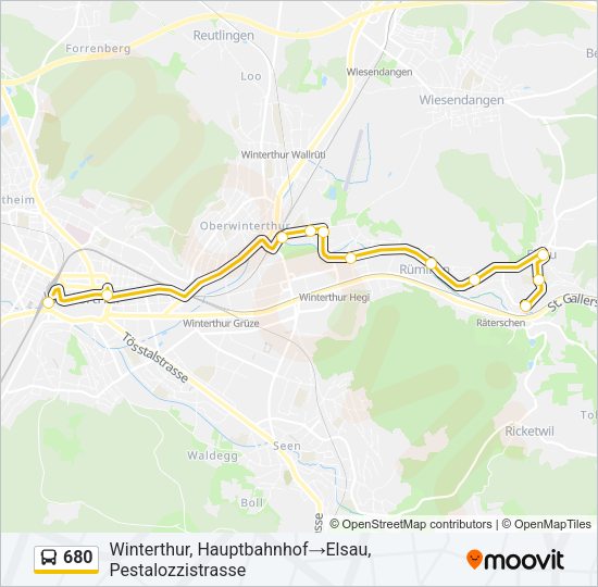 680 Bus Line Map