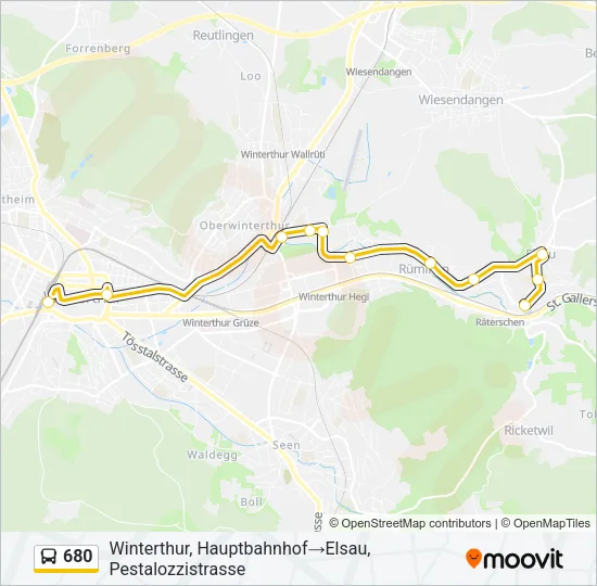 680 Bus Line Map