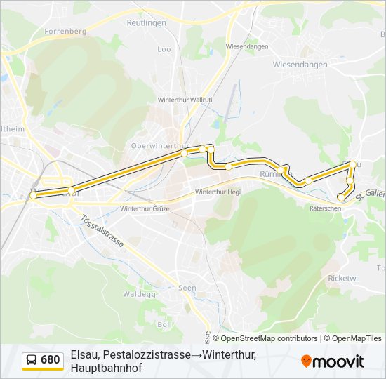 680 Bus Line Map