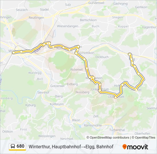 680 Bus Line Map