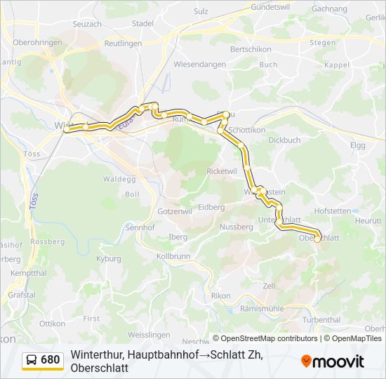 680 Bus Line Map