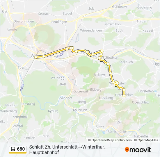 680 Bus Line Map
