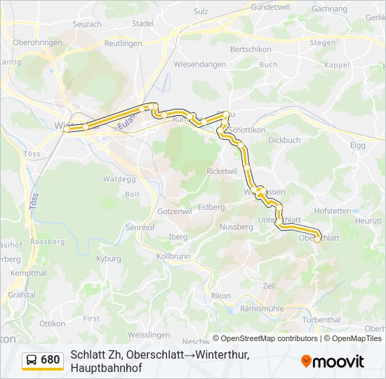 680 Bus Line Map