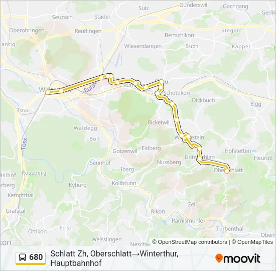 680 Bus Line Map