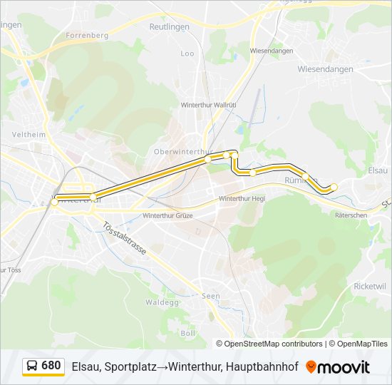 680 Bus Line Map