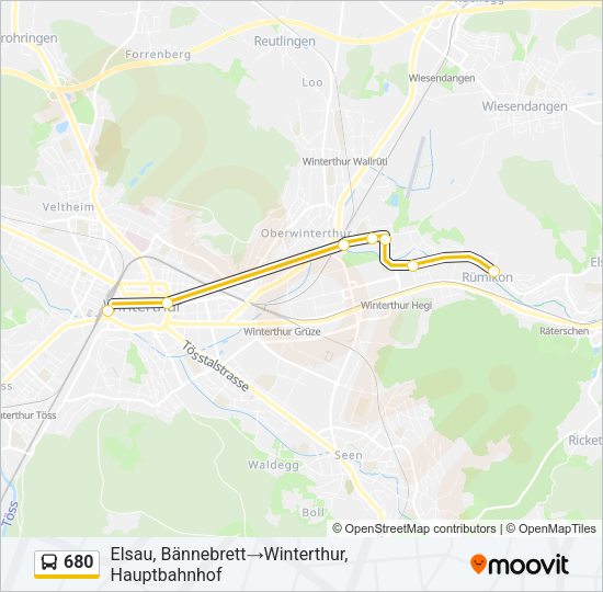 680 Bus Line Map