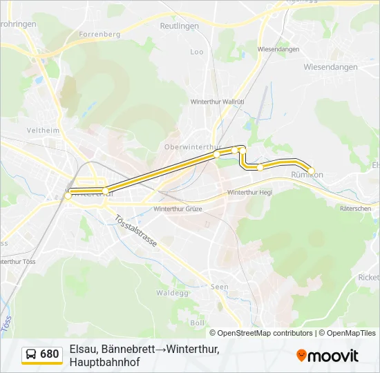 680 Bus Line Map